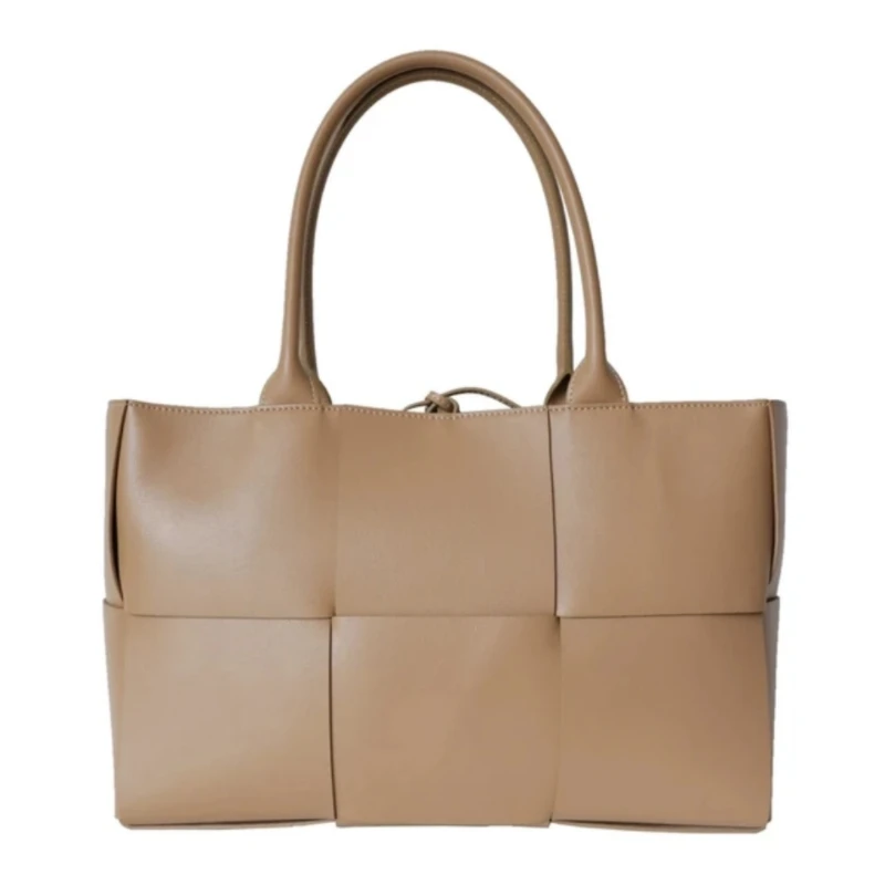 

Tote Bag 2024 New Cowhide Handwoven Bag Women's Fashion Genuine Leather Handheld One Shoulder Crossbody Bag