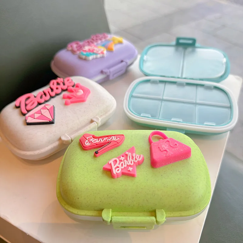 

Kawaii Pattern Box Portable 8 Grid Sealed Moisture Proof Split Cute Cartoon Storage Box