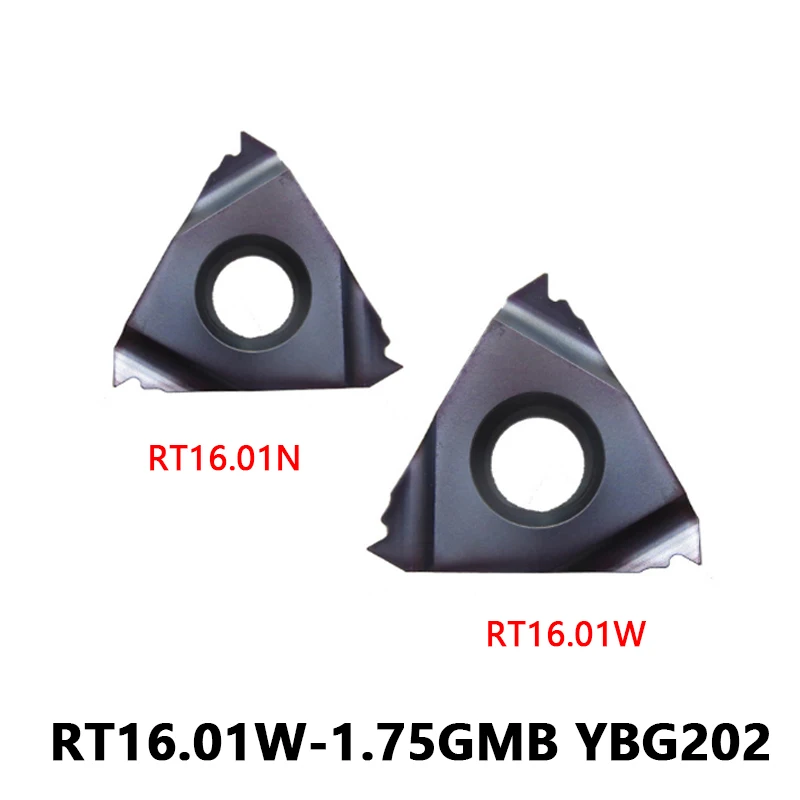 

Оригинальные вставки RT16.01W-1.75GMB YBG202 RT16.01W 1,75 GMB внешние резьбовые вставки высококачественные лезвия токарный станок резак