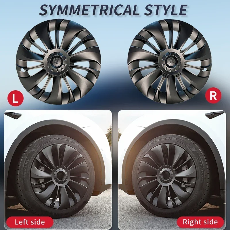 4PCS 19-Inch Hub Cap Replacement for Tesla Model Y (2023–2024) 3