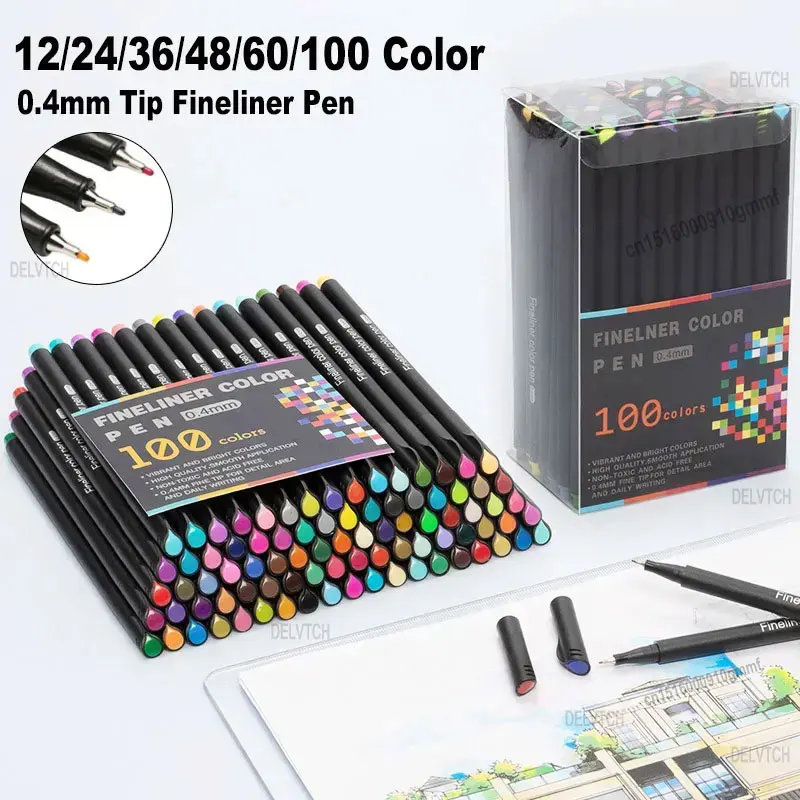 36 Pack Fineliner Color Pens Set- Fine Tip Drawing Pen for Writing