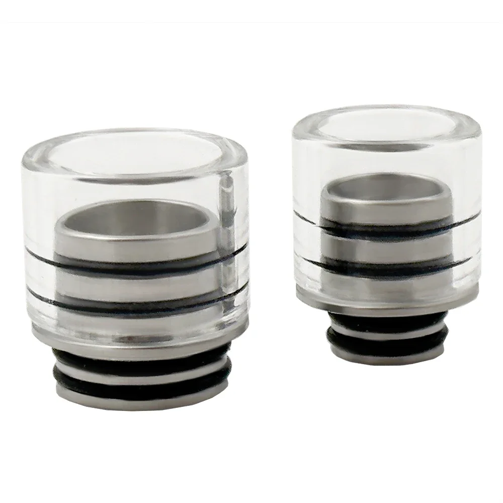 

510 810 Glass Drip Tip Wide Mouthpiece Metal Drip Tips for Kayfun V5 Dead Rabbit ZEUS X Mesh RTA TANK