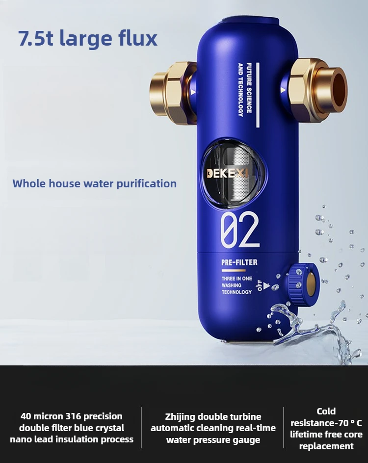 Pre-filter household tap water backwash all-copper central whole house water purifier household