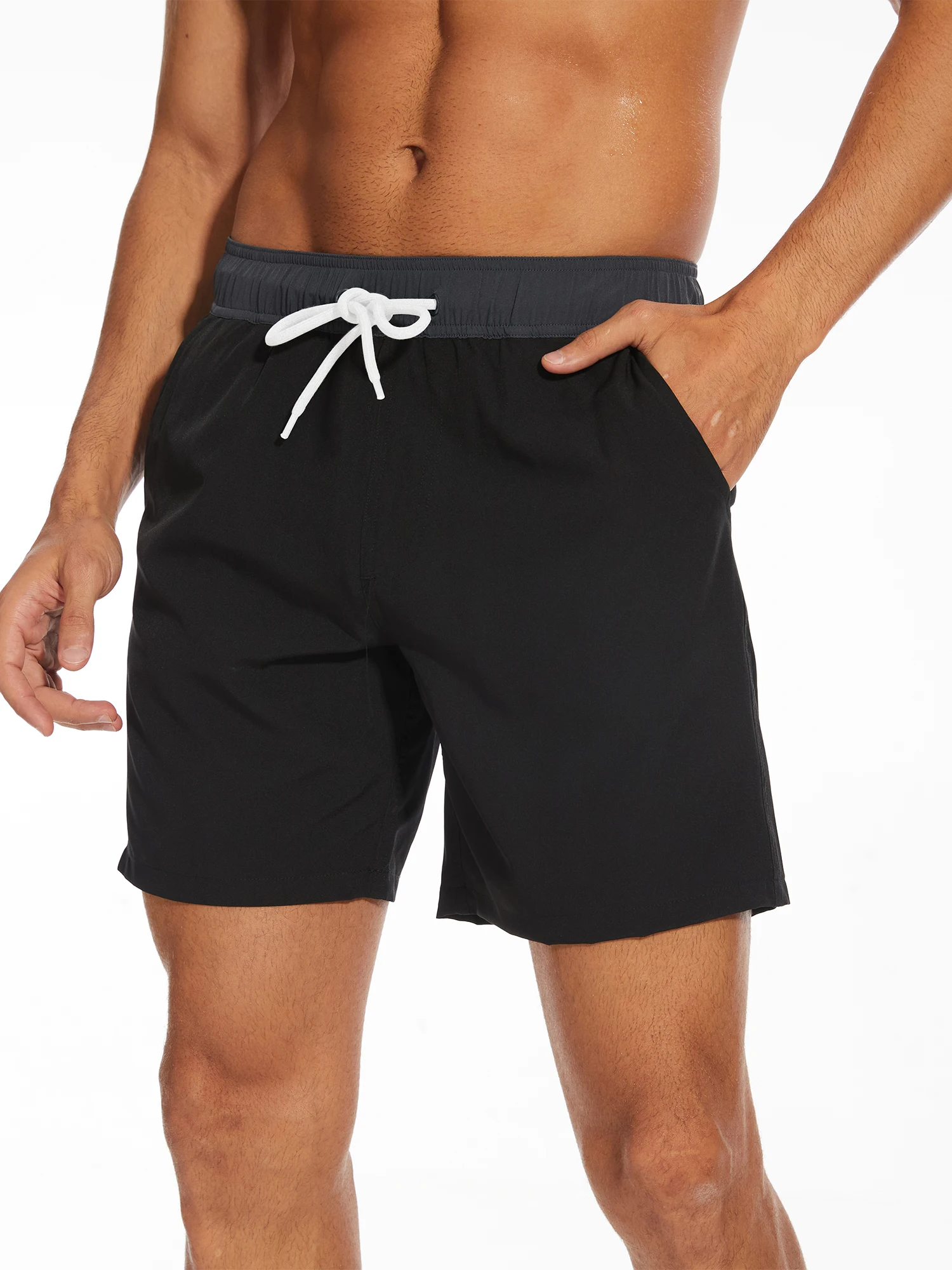 2024 Summer New Men's Shorts Fashion Vacation Beach Pants Men's Large Square Milk Silk Inner Lining 3