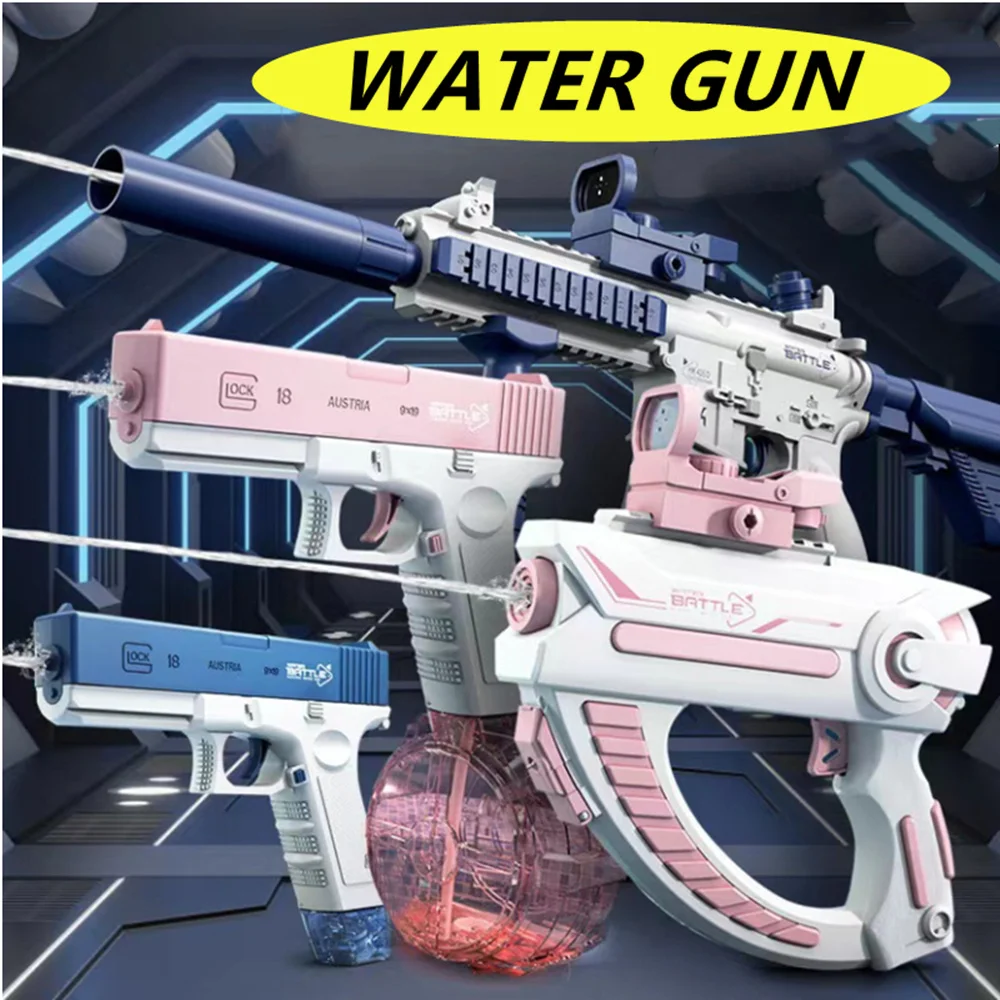 Summer Glock M416 Fully Automatic Electric Water Gun Rechargeable Long
