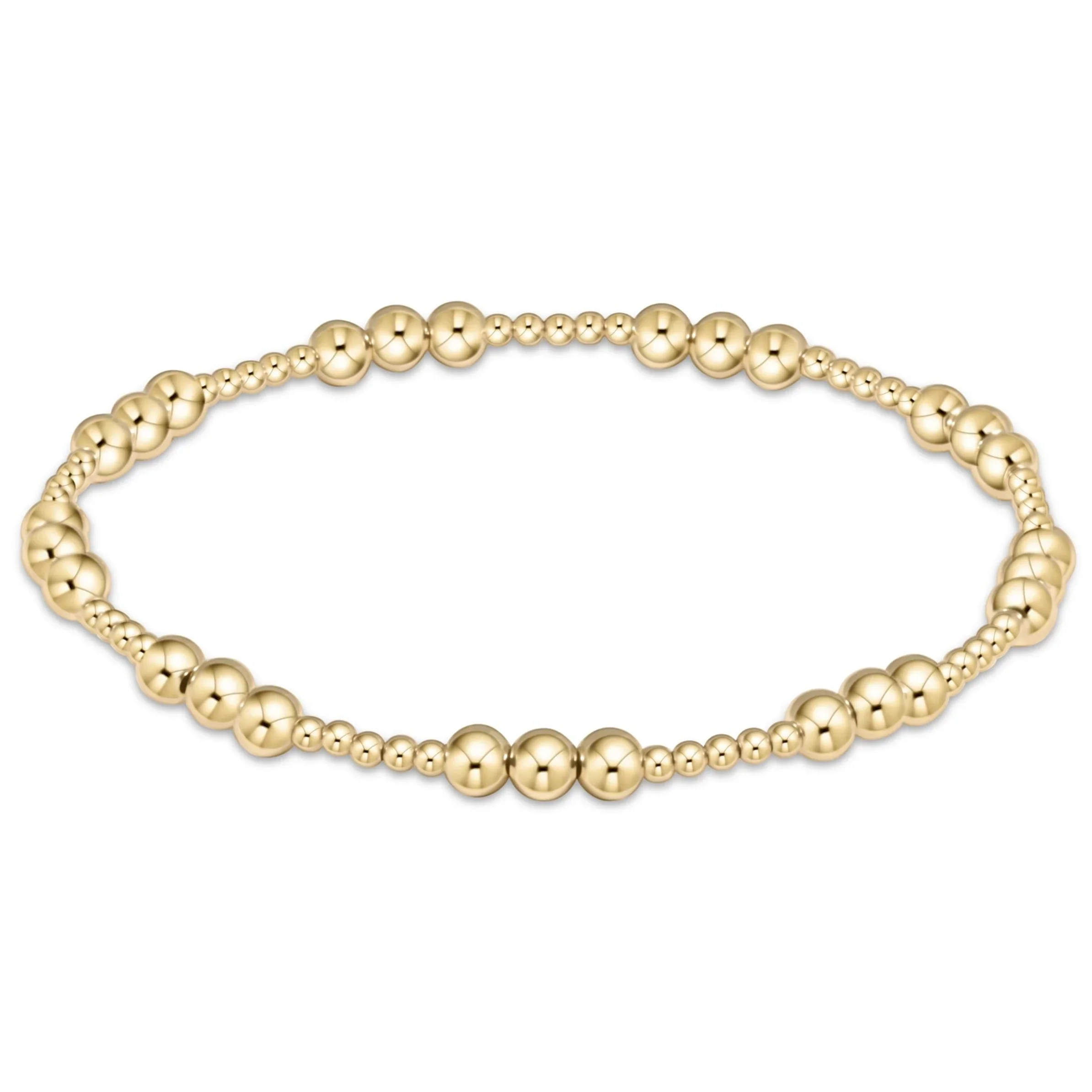 KKBEAD Gold Beads Bracelet for Women 18 K Waterproof Gold Plated Beaded Bracelets Jewelry Pulseras Mujer