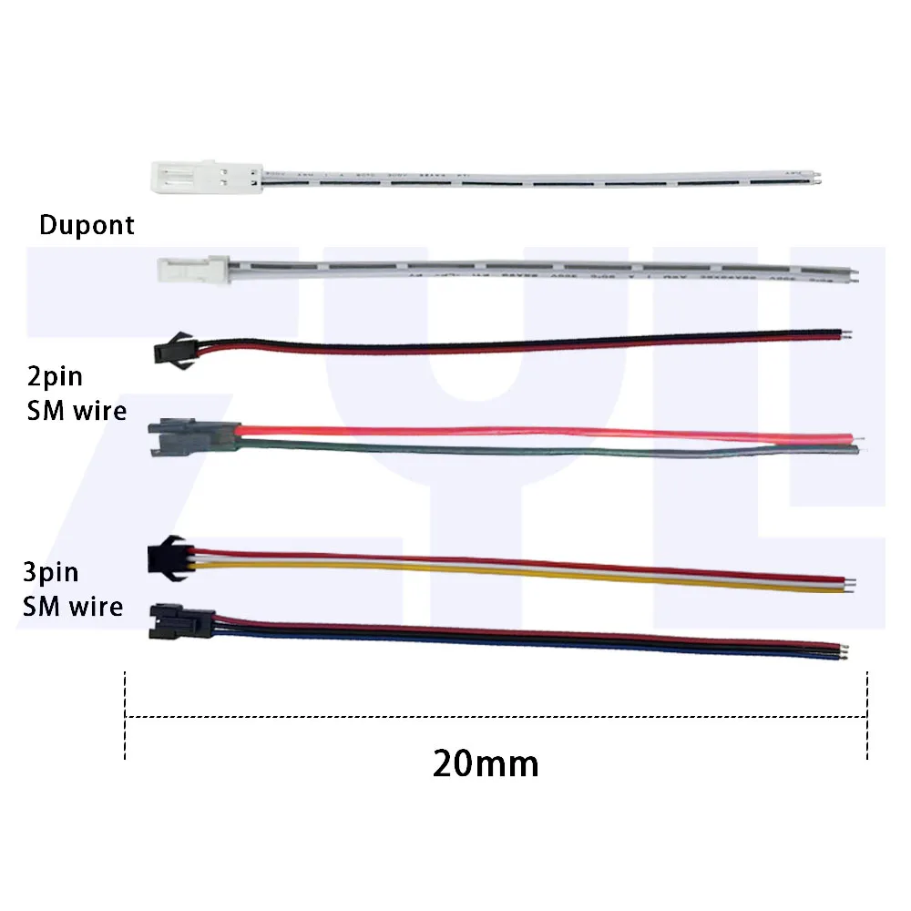 LED Strip Light Electronic SM JST Connectors 2pin Male 3pin Female Mirror Sensor Connector Wire Harness DuPont Wire Accessory