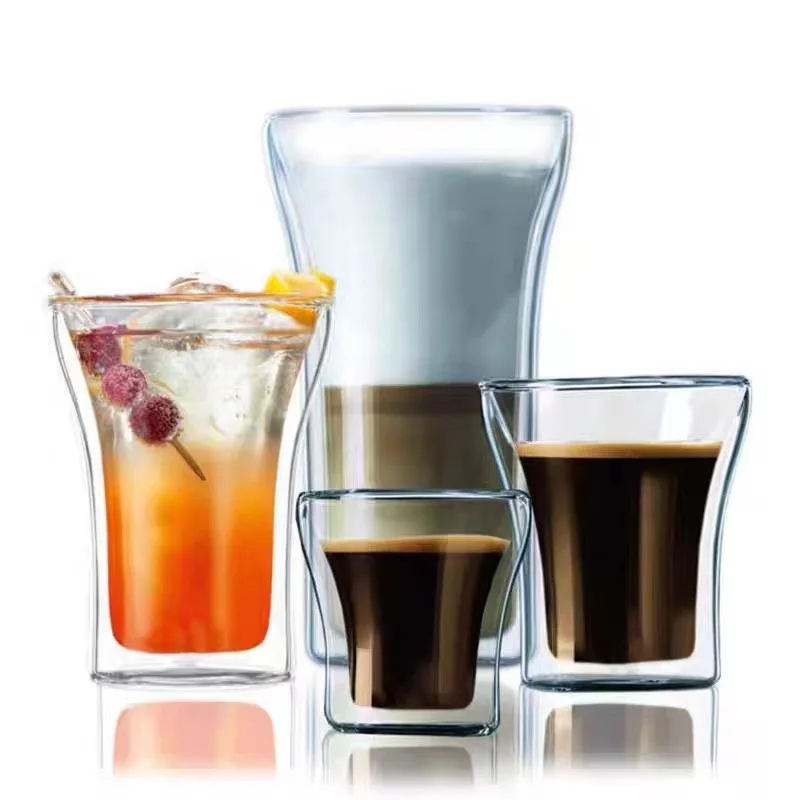 Double Layer Glass Coffee Cup Heat Resistant