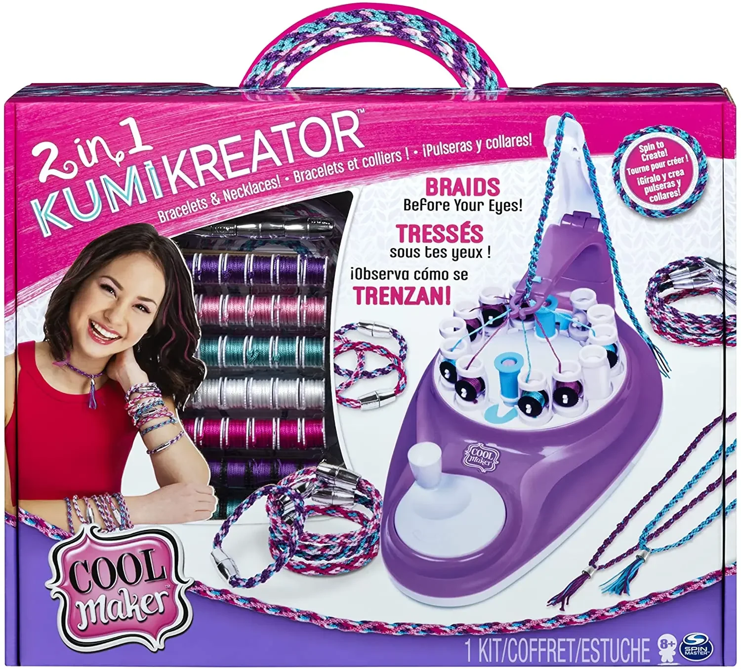 Cool Maker 2-in-1 KumiKreator Necklace & Friendship Bracelet Maker Activity Children's Toy Girl Hair Extension Maker Fashion Toy 6