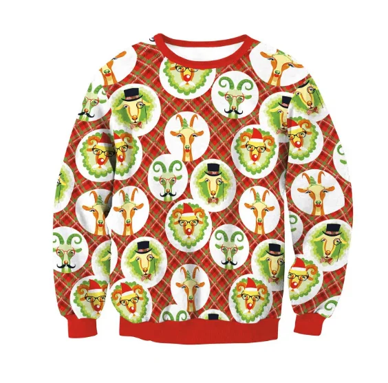 Suéter feo de Navidad 2024 para regalar, elfo de Papá Noel, divertido suéter de reno de Navidad para hombre, ropa de pareja para vacaciones