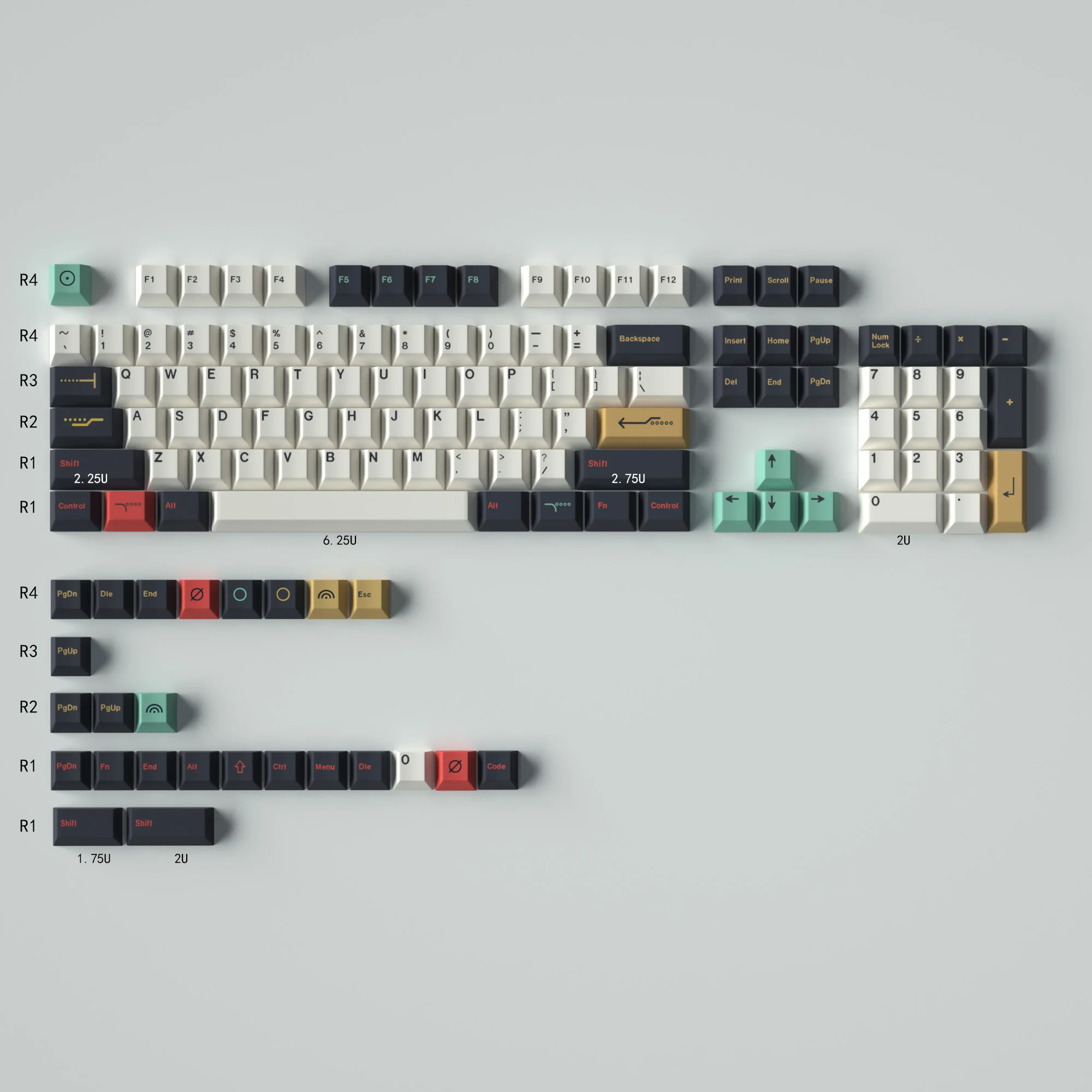 Personalizado, DYE-SUB Keycap, Perfil Cherry, Keycaps Inglês para MX Switch