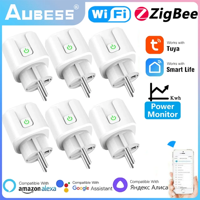 Aubess Outdoor Waterproof Smart Plug, 16A WiFi Remote Control