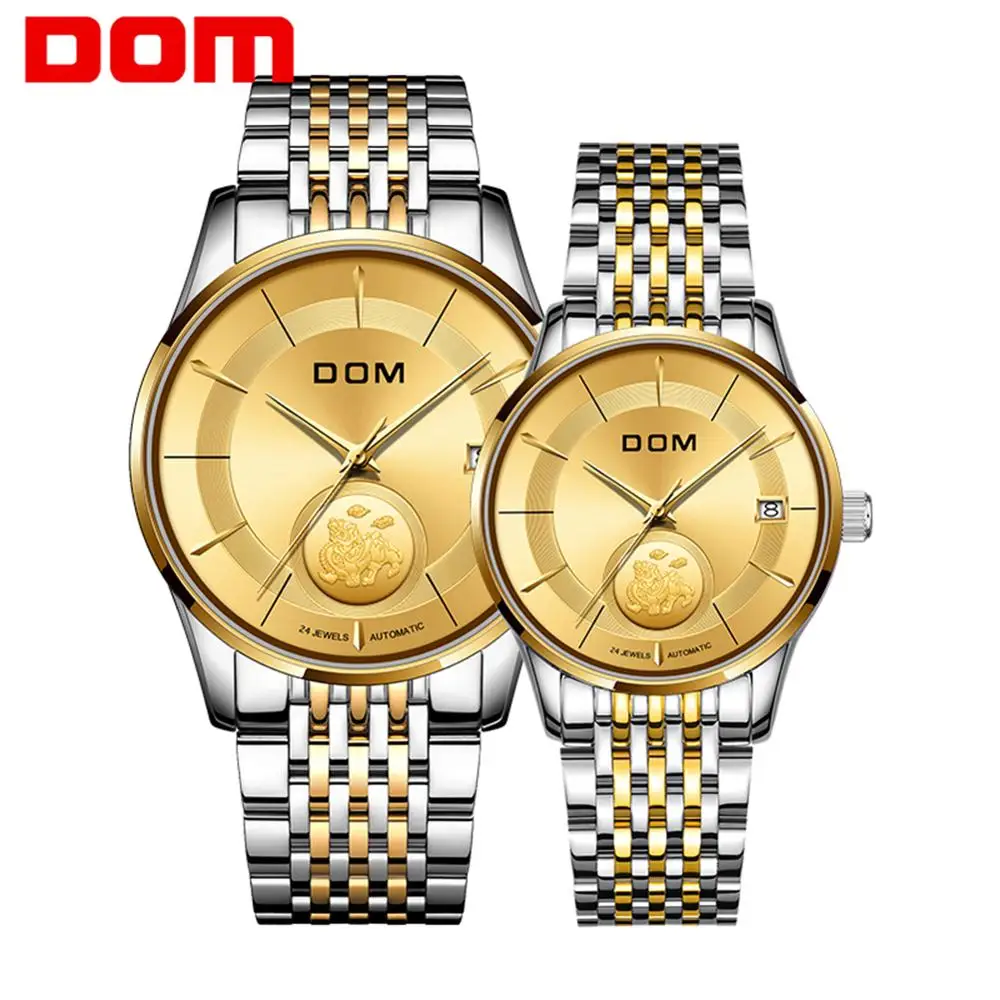 

DOM 1312 1314 Design Brand Luxury Chinese cultural style Couple-brave troops Watches Automatic Stainless Steel Mechanical