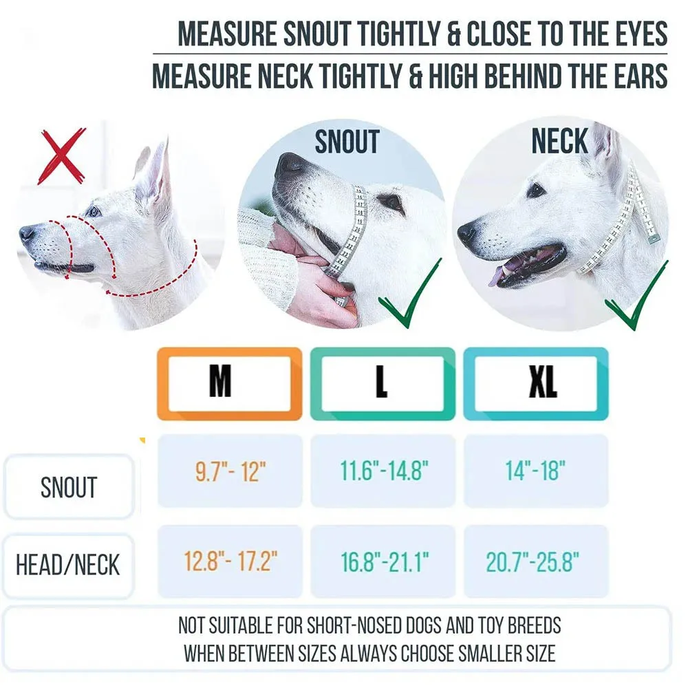 Dog Mouth Muzzles Anti Bark Dog Collar Breathable Training Tool Nylon Muzzle Set With Reflective Strips Pet Leashes