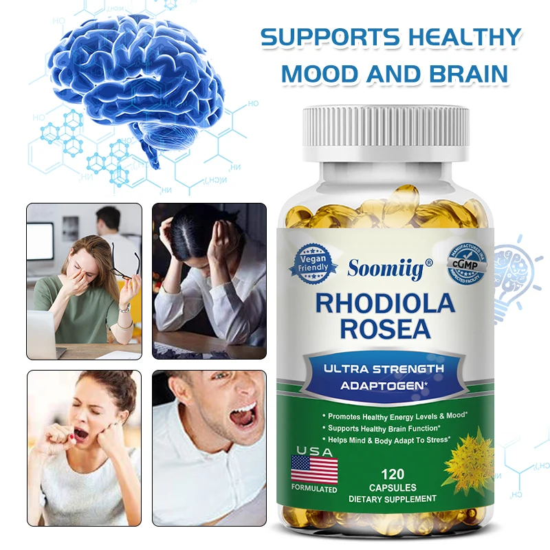 

Rhodiola Rosea Capsules -rich in Phytonutrients,support Overall Health and Life Balance,and Help The Bodyand Mind Adapt Tostress