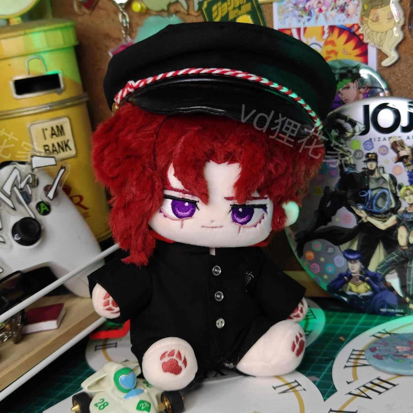 

Anime JoJo's Bizarre Adventure Kakyoin Noriaki 20cm Cosplay Soft Plush Stuffed Body Dress Up Plushie Pillow Christmas Gift