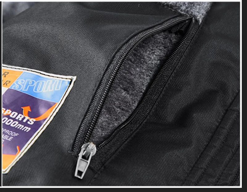 Men Thick Windproof Waterproof Jackets Men's Wool Liner Snow Ski Hooded Coats Male Parka Plus Size Winter Jacket