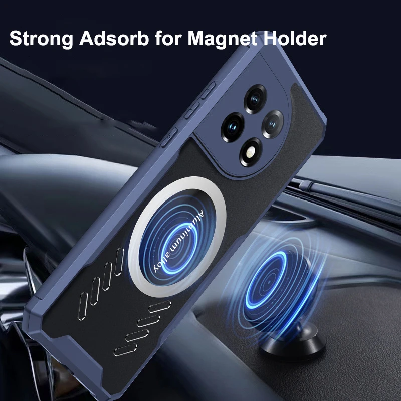 Per Oneplus 11 10T 10 Pro Ace Racing 2 Case Grafene Dissipazione Del Calore Antiurto Air-Bag Magnet Holder Thermal Game Cover Shell