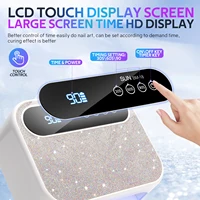Rechargeable 168W Nail Drying Lamp With Rhinestones Wireless 42LEDS Gel Polish Drying Machine Manicure Cordless UV LED Nail Lamp 2
