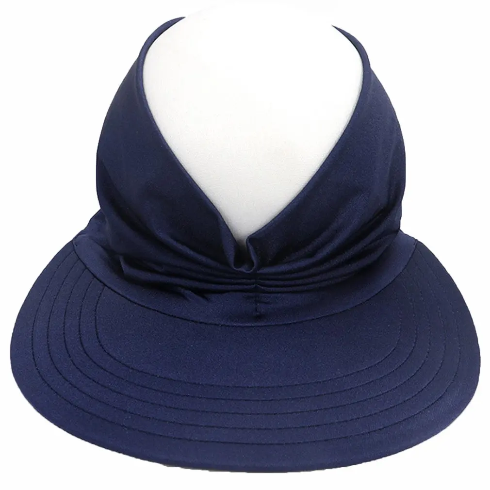 Fashion New Women Sun Visor Sun Hat Women Colorful Wide Brim Elastic Summer UPF 50+ UV Protection Beach Sports Hats Baseball Cap