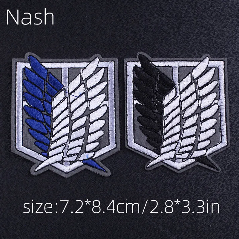 

Attack on Titan Anime Embroidered Patches Clothing Thermoadhesive Patches Fusible Patch on Clothes Wings of Freedom Emblem Badge