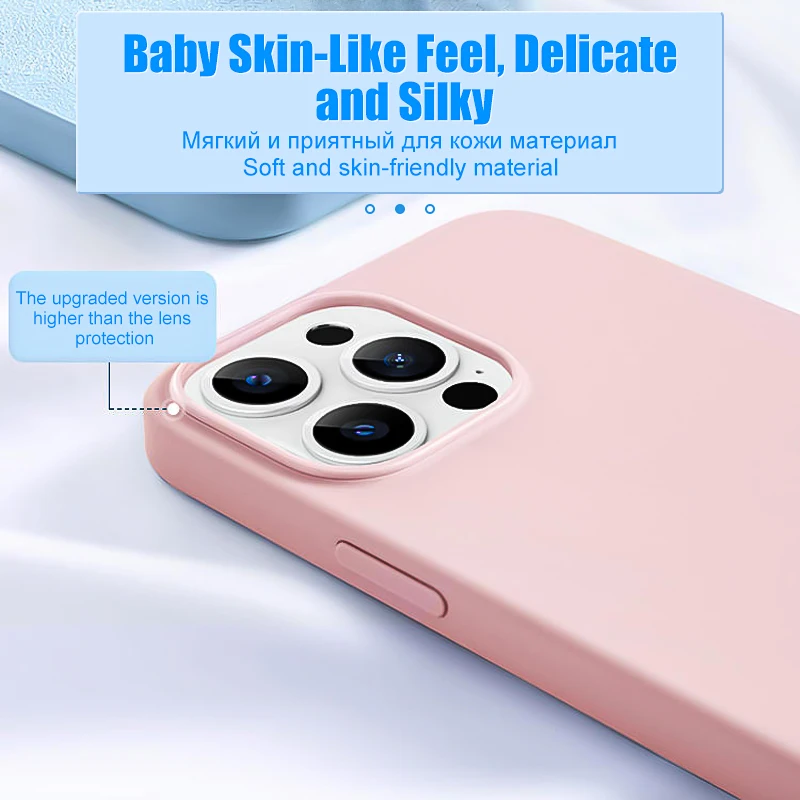 Luxury Liquid Silicone Case For iPhone 15 13 11 12 14 Pro Max Mini Shockproof Cover 7 8 Plus XS XR X SE Phone Cases Accessories