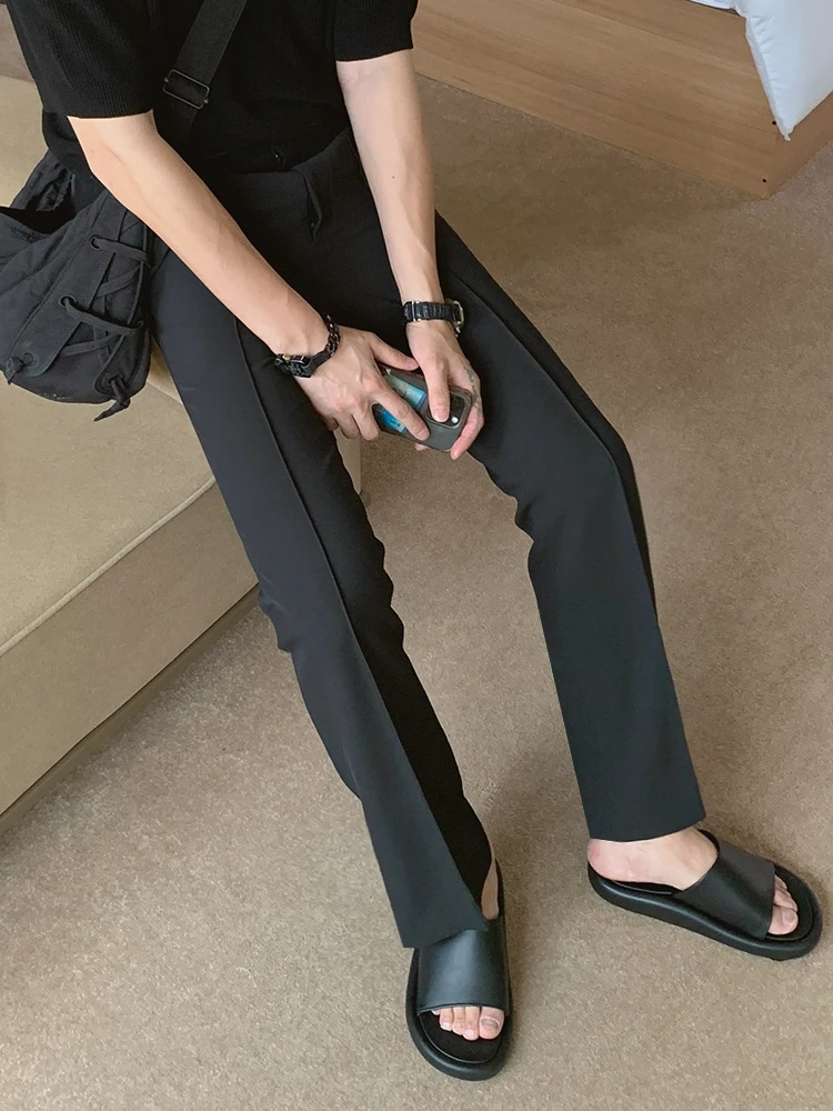 Fashion Men's Casual Pants Stretch Slim Fit Elastic Waist Jogger Korean Classic Formal Business Male Brand Trousers A125