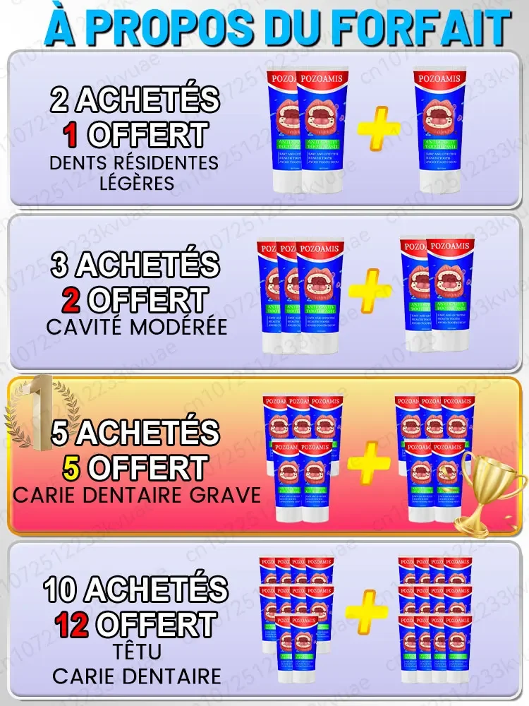 Anti Cavity Whitening Toothpaste to Clean Oral Cavity and Repair Tooth Enamel Dental Caries Decay Prevent for Children Adults