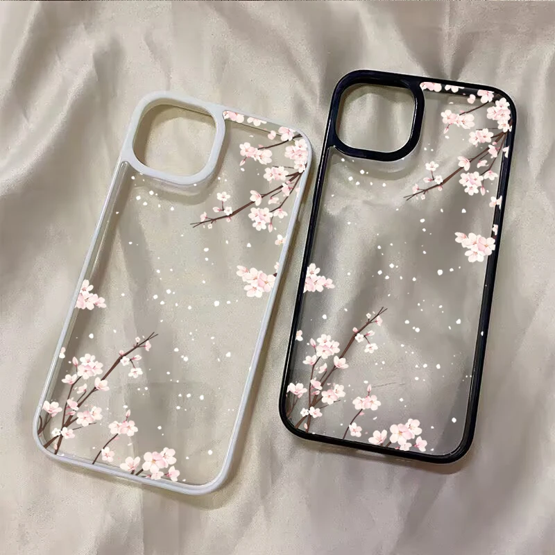 Cherry Blossom Floral Shockproof Phone Case Cover