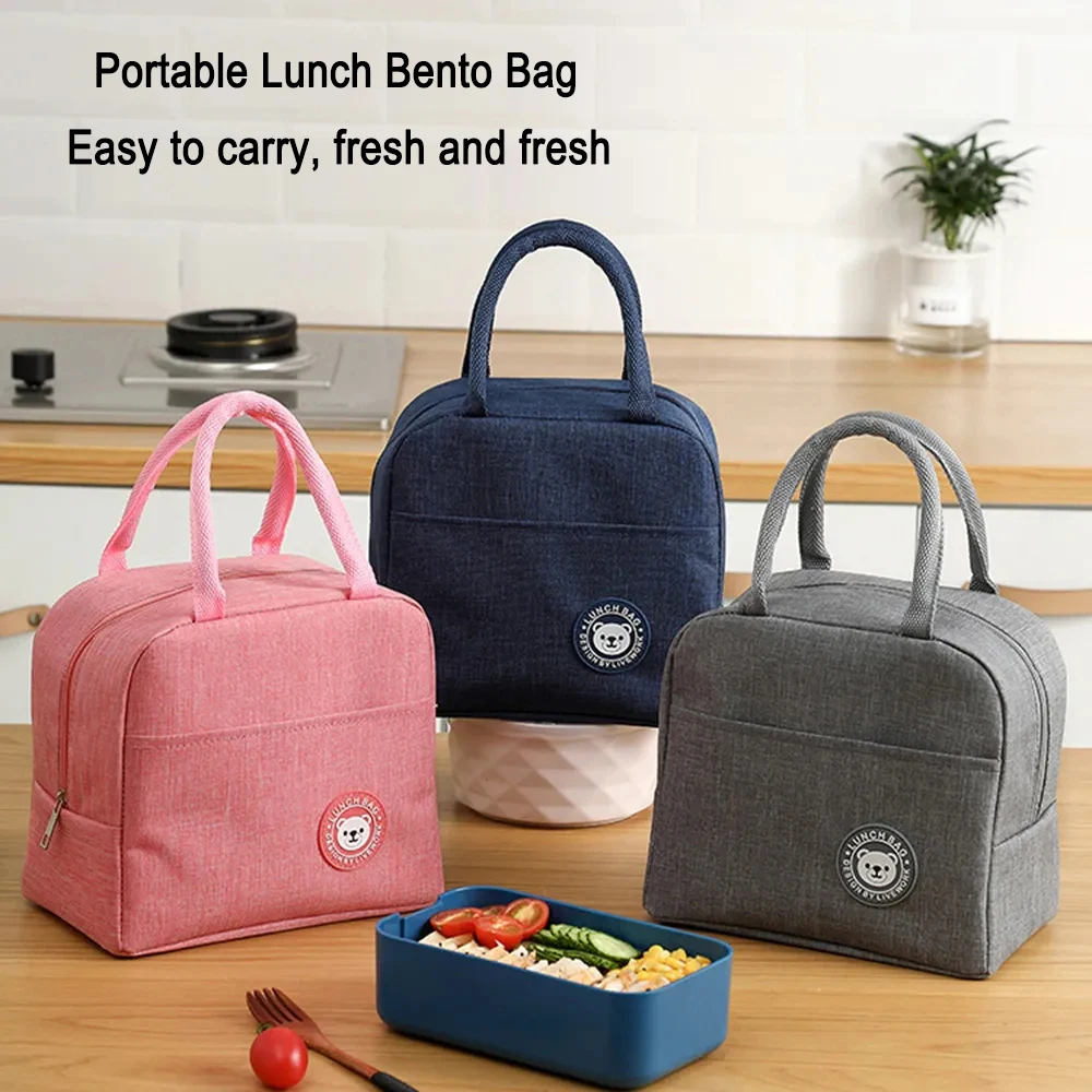 

Portable Lunch Bag, Anti Cooling Aluminum Insulated Box, Female Children's Lunch Bag, School And Work Food Storage Tool