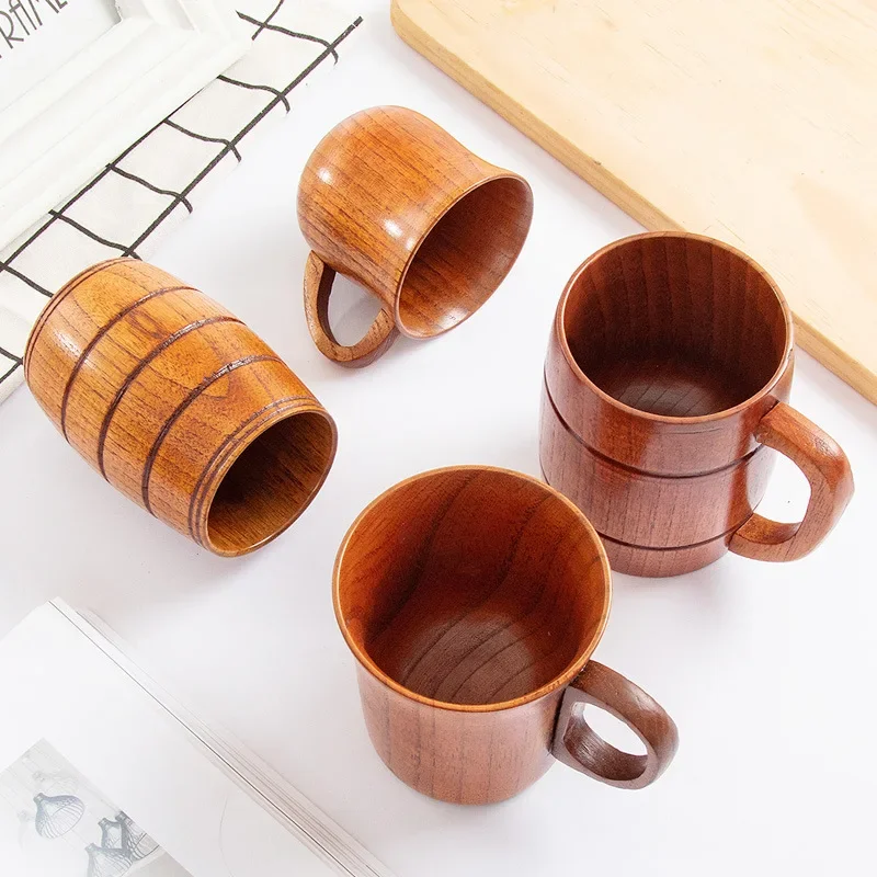 1Pcs 4.3X4.8cm Retro Handmade Natural Wooden Cup Jujube Wood Reusable Tea  Cup Household Kitchen Supplies High Quality - AliExpress