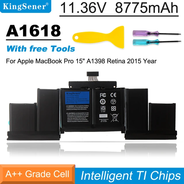 Kingsener 11.36v 99.5wh A1618 Battery For Apple Macbook Pro 15