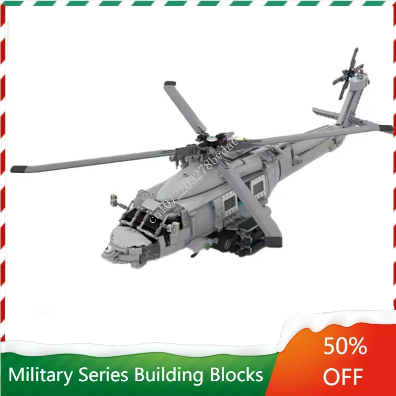 

1359PCS MOC Military Weapons US Navy HH-60H Recue Hawk Helicopter Model Building Blocks Bricks DIY Assembly Toys Christmas Gifts