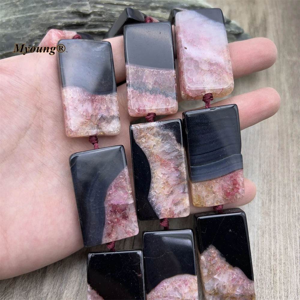 Large Rectangle Shape Red And Black Agates Quartz Stone Slice Pendant large-rectangle-shape-red-and-black-agates-quartz-stone-slice-pendant