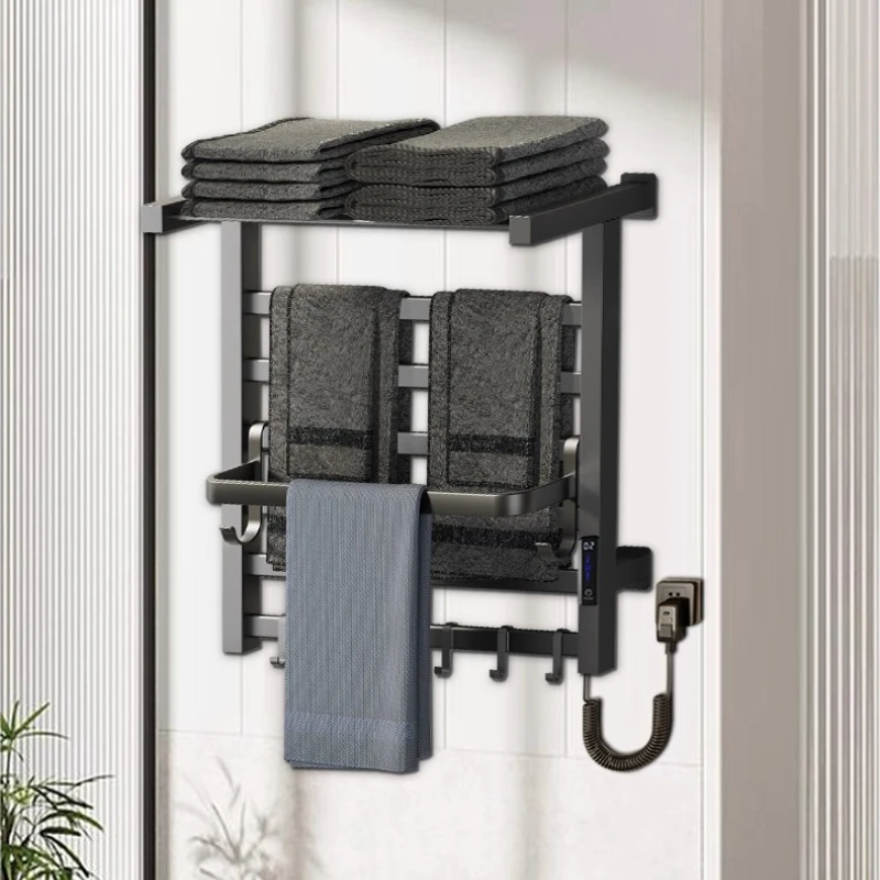 ‌ ราวแขวนผ้าอุ่นอัจฉริยะ, ราวตากผ้าแบบไม่ต้องเจาะ, ชั้นวางอุ่นด้วยคาร์บอนไฟเบอร์, อุปกรณ์จัดระเบียบห้องน้ำประหยัดพลังงานป้องกันไรฝุ่น 1