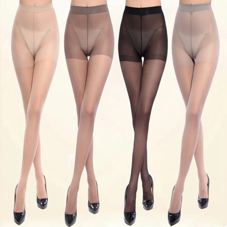 

Women's Summer Thin Style Plus File Seamless Core-spun Silk Pantyhose Flat File Bottoming Stockings