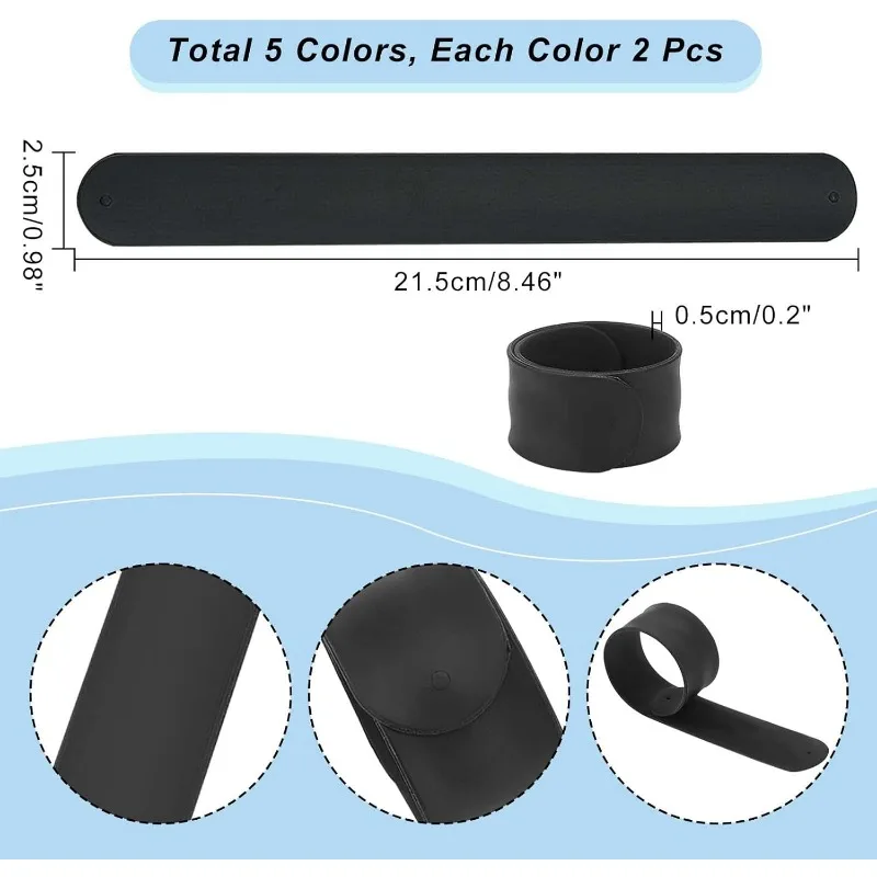 10 Pcs 5 Colors Silicone Covered Metal Strips 8-1/2" in Length Silicone Flip Wraps Poster Holder Wrapping Paper Holder