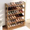 6-Tier Bamboo Wood Shoe Shelf Shoe Rack 18-24Pairs Utility Shoe Storage Organizer Shelving for Entryway Bedroom Living Room Home 2
