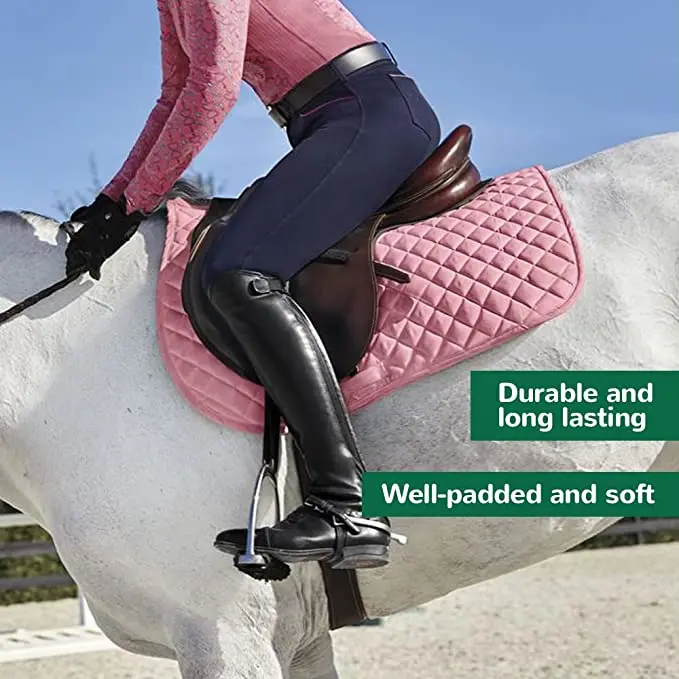 Classic English Horse Saddle Pad – Comfortable Non-Slip Polycotton Pad 2