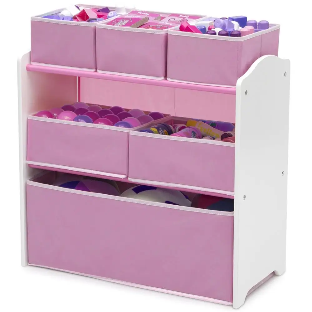 4-Piece Toddler Playroom Furniture Set Table Chairs Toy Organizer Kids Playroom Storage Furniture Unisex Childrens Play Area 5