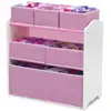 4-Piece Toddler Playroom Furniture Set Table Chairs Toy Organizer Kids Playroom Storage Furniture Unisex Childrens Play Area 5