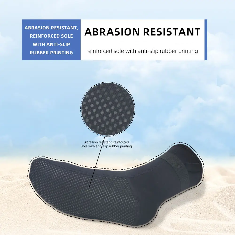 Aqua Shoes Neoprene Water Booties Men Women's 3MM Neoprene Diving Socks Warm Swimming Snorkeling Beach Volleyball Water Sports Boots High Cut Wetsuit Shoes