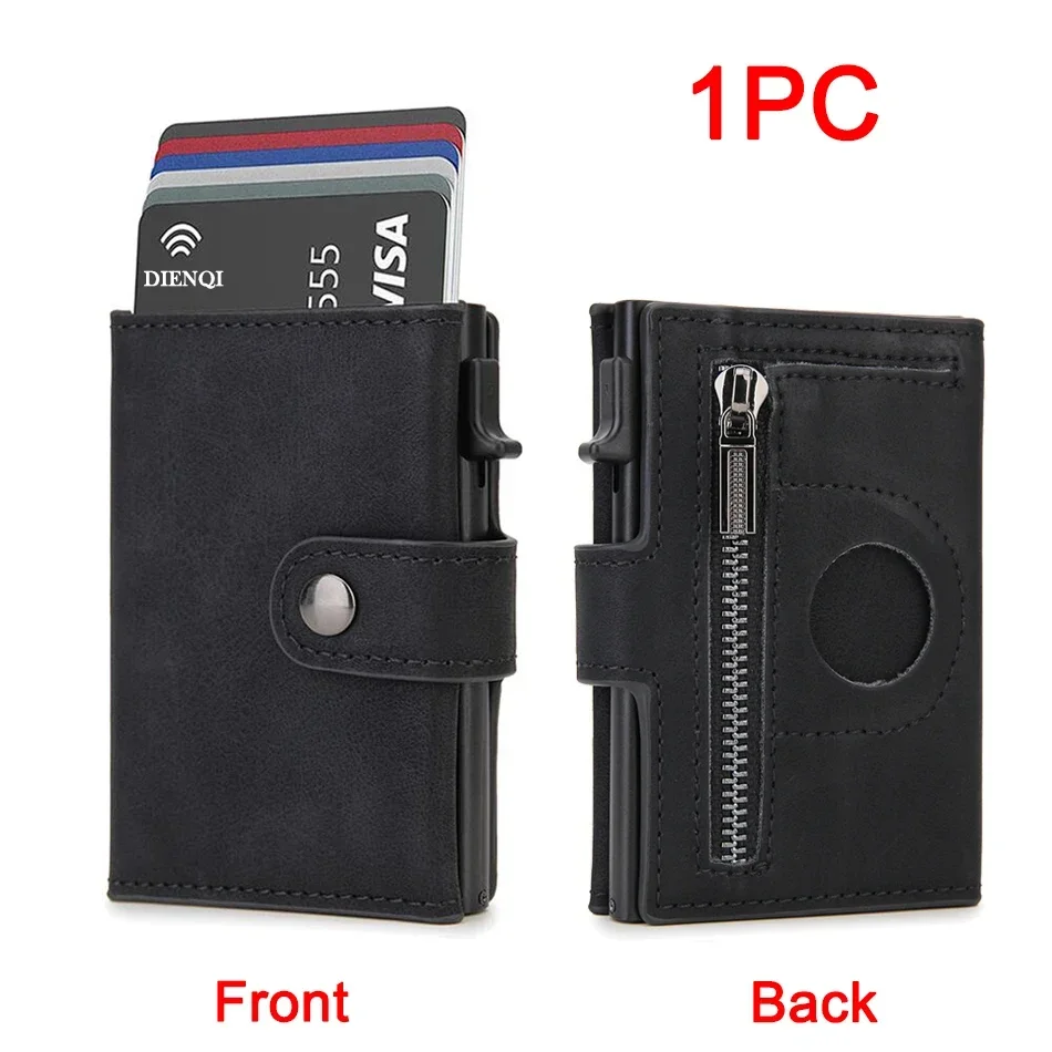 Luxury RFID Card Wallet with Zipper Hasp and Money Holder