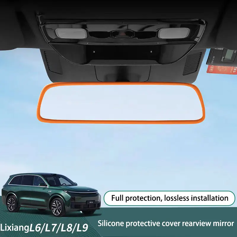 Car Rearview Mirror Protector Trim Silicone Decor Frame For Leading Ideal Lixiang L6 L7 L8 L9 MEGA creen Edge Frame Protection