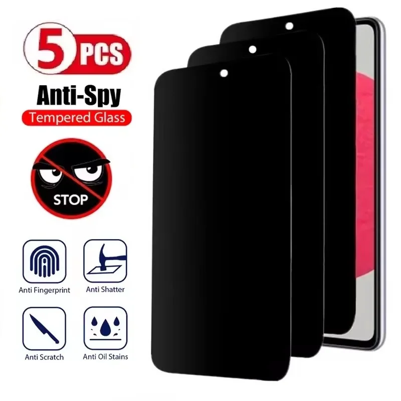 Enhanced Privacy Screen Protector Pack - 5PCS Anti-Spy Glass