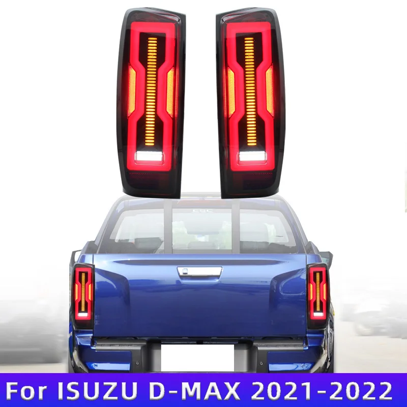 

LED Rear Running Lamp + Brake + Reverse Light + Dynamic Turn Signal Car LED Taillight Tail Light For Isuzu D-max Dmax 2020-2022