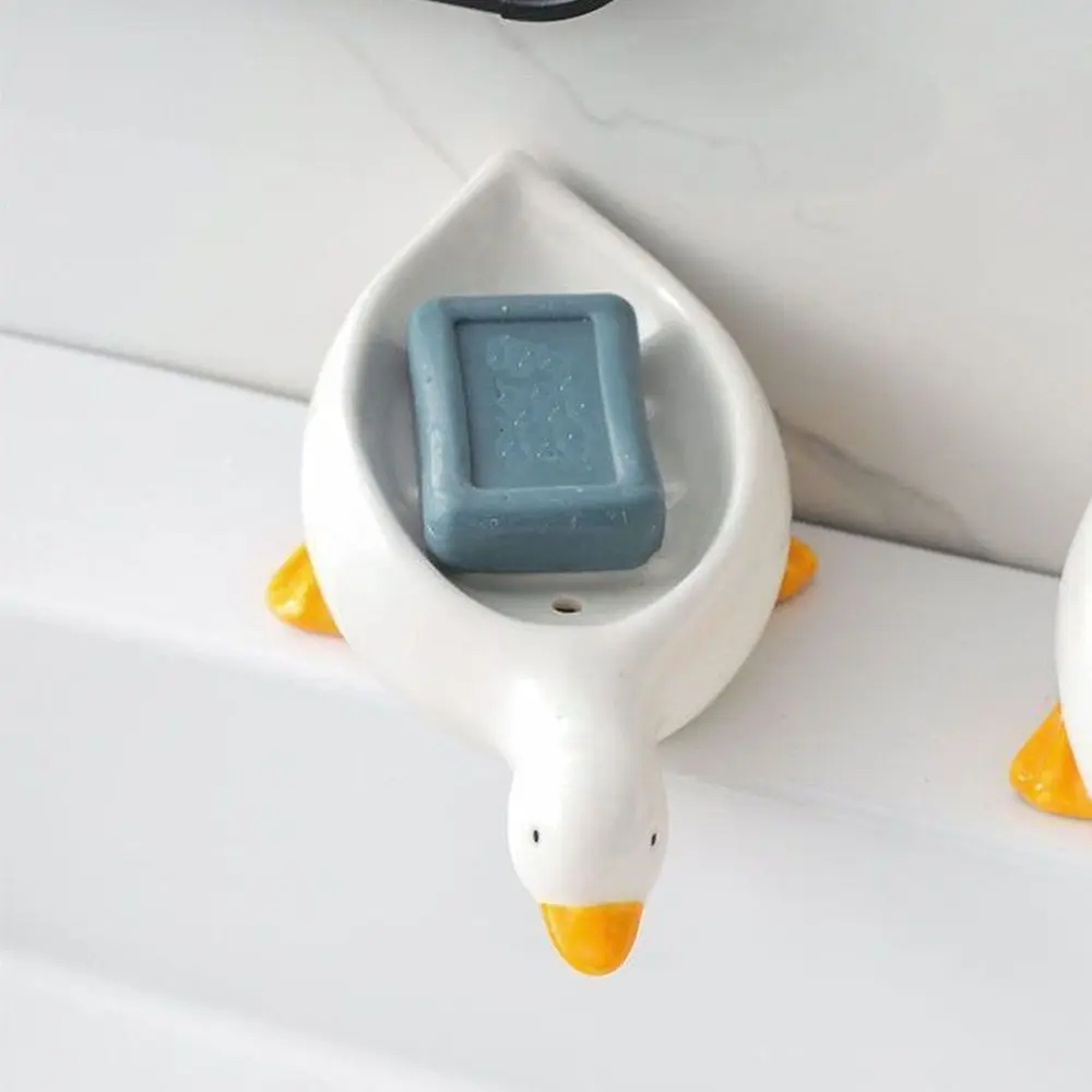 Description Picture 5 of itemYellow Duck Shape Soap Dish Cartoon Soap Box Durable Storage Rack Fashion Soap Container Tray Creative Storage Holder Stand Tray