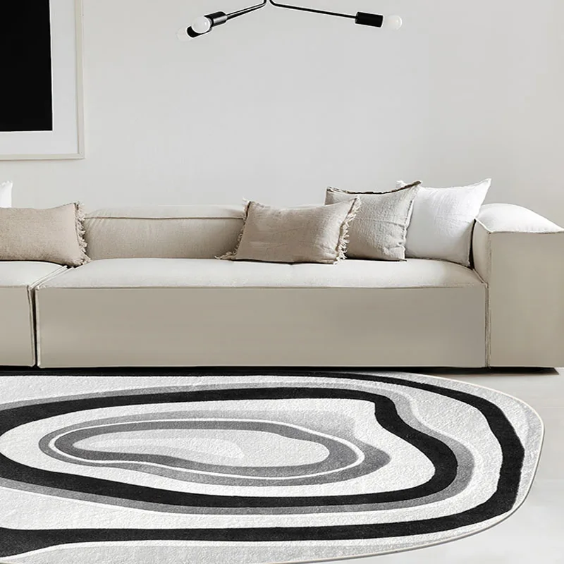 Irregular Shape Plush Carpet, Simple Bedroom Soft Mat, Light Luxury Cloakroom Decorative Rug, Home Porch, Non-Slip Rugs, Living