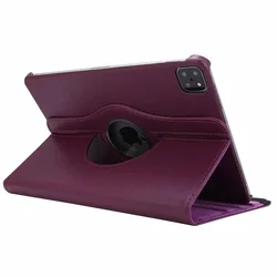360 Rotating Leather Stand Cover for iPad 12.9 2015 1st (PURPLE)