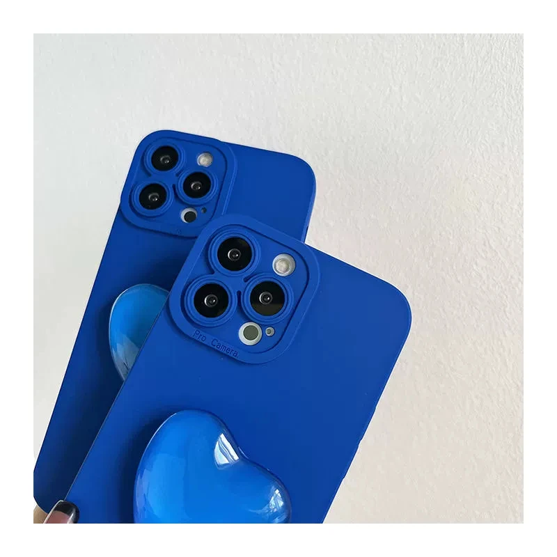 Coque en silicone souple bleu Klein, porte-coeur d'amour, pour Oppo Reno 5 6 Lite 7 8 4G 5G A9 A5 2020 A74 A54 A16 A36 A57 sur support_voghion.com